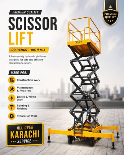 Scissor Lift, Forklifter For Rent In Karachi | Daily,Weekly & Monthly