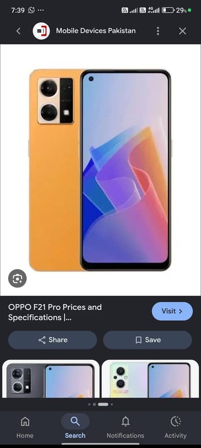 oppo F21 pro with original box and charger