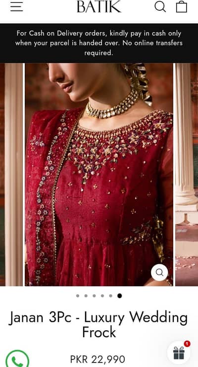 Batik Janan 3 Pc Luxury Wedding Frock