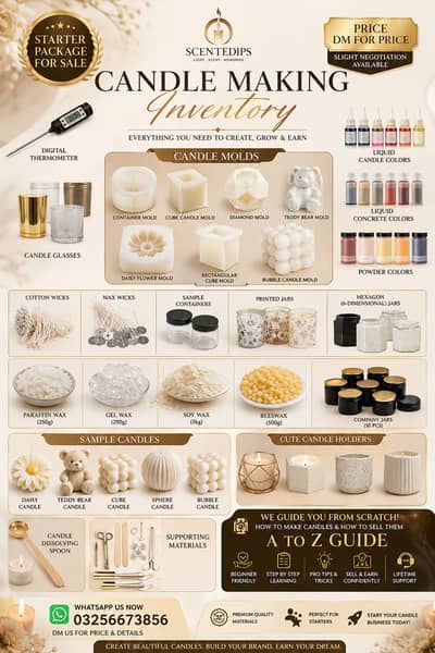 Complete candles start-up Package for Sale