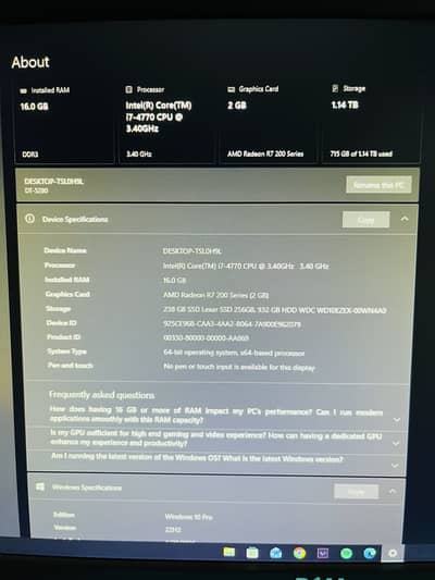Pc i7 4 generation for gaming