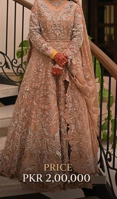 Luxury Bridal Maxi Dress | Designer Wedding Gown | Heavy Handwork