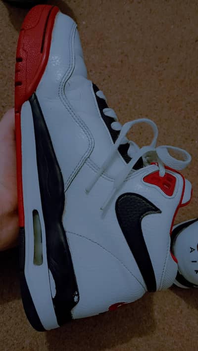 Original Nike Flight Legacy(White/University Red/Black)-Size US-E 8/41