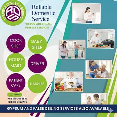 We Provide All Domestic Staff House Maid Patient care Babysitter Cook