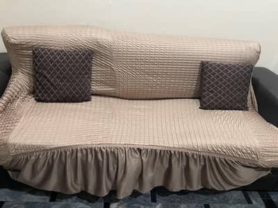 Sofa 3 seater with sheesha center table wooden