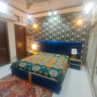 Bed with side table for sale in Lahore