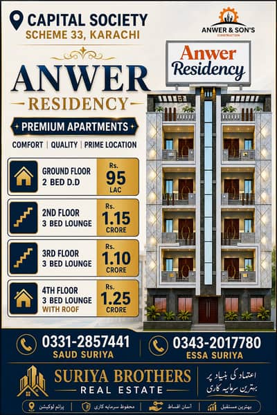 Reasonably-Priced Modern Luxury Flat For Sale IN CAPITAL SOCIETY SCHEME 33