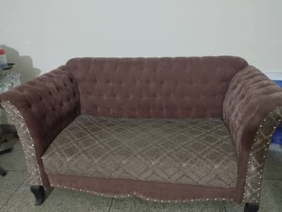 Luxury Tufted Chesterfield Velvet Sofa Set – Studded Detail & Printed