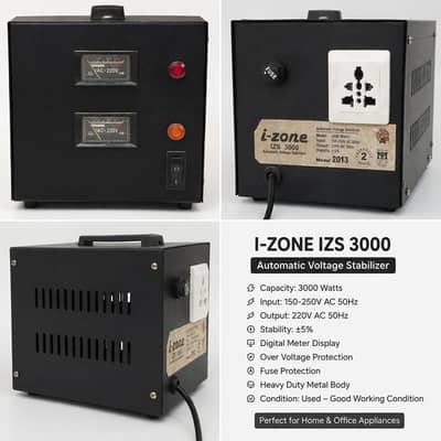 I-Zone IZS 3000 Automatic Voltage Stabilizer for sale