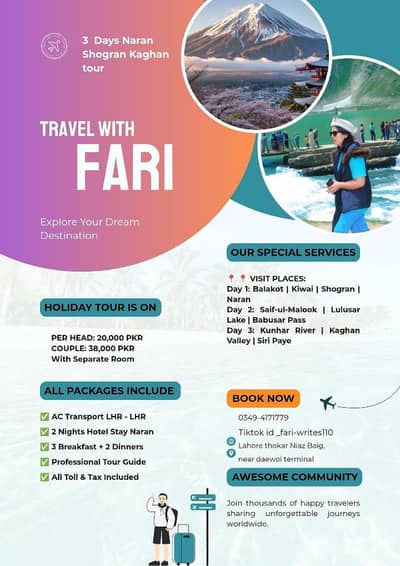 3 Day Naran Shogran and Babusar Top Tour