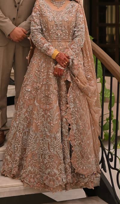 Luxury Bridal Maxi Dress | Designer Wedding Gown | Heavy Handwork