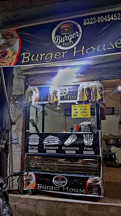 burger shawarma counter