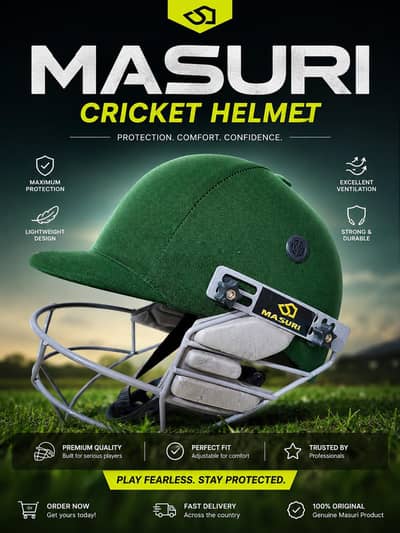 Masuri Hard Ball Cricket Helmet