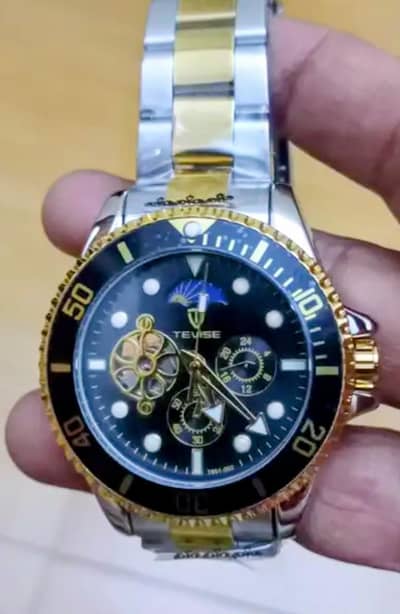 Tevise T801 Original Automatic Moon Phase Tourbillion Watch