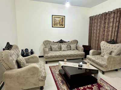 5 Seater Sofa Set with 3 piece Table Set - Excellent Condition