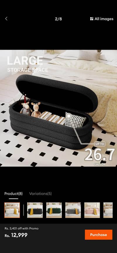 Stoarge ottoman