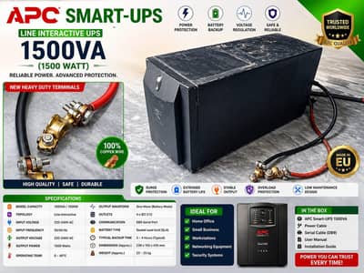 APC Smart UPS 1500VA 1500W Line Interactive UPS with terminals