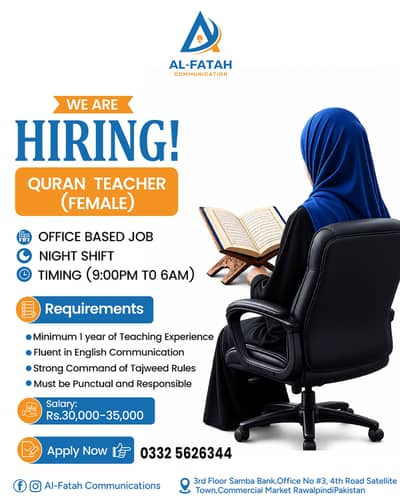Required Female Quran teacher