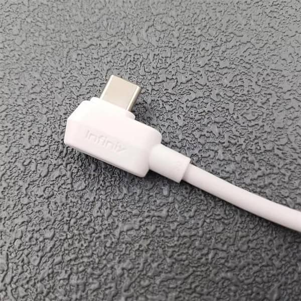 Infinix Type C Fast Charging Cable 90W L Shape Gaming Data Cable For GT 10 Pro GT 20 Pro Zero 8 8i Note 11 12 Hot Series – Original Quality USB to Type C