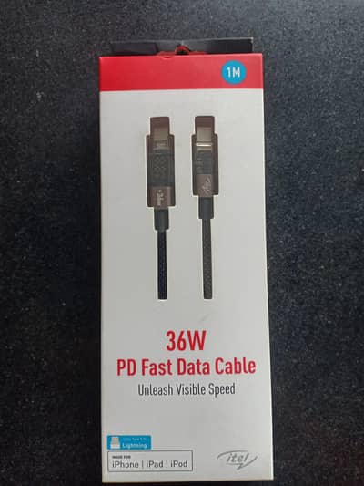 Itel lighting cable 36 watt/ Faster C type Data cable