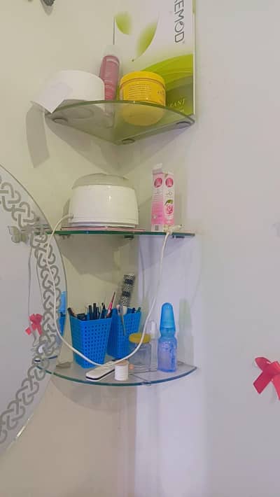 2 salon mirror round with led lights and touch sensor