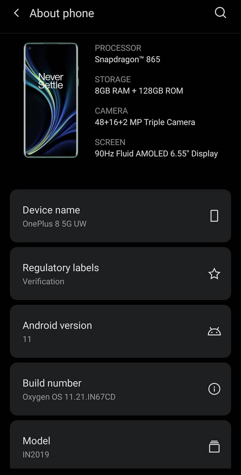 ONE PLUS 8 PTA APPROVED 8