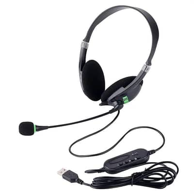 Factory Direct Approved USB Headset with Mic Boom