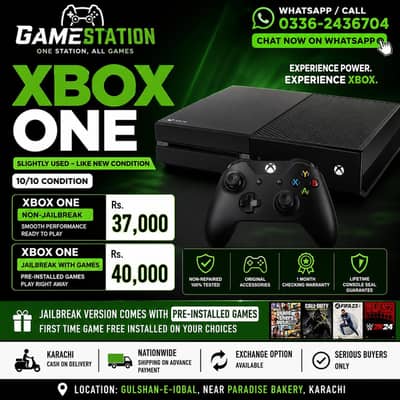 XBOX ONE WITH GAMES SLIGHTLY USED