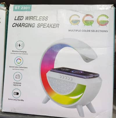 BT2301 LED wireless charging, Bluetooth speaker,RGB lights , FM 