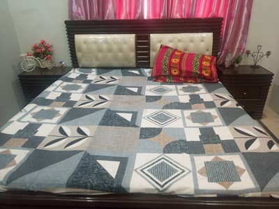 Bed with tables Almirah or dressing table
