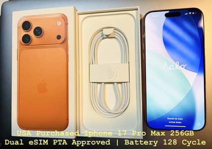 Apple iPhone 17 Pro Max 256GB USA Purchased Dual E-Sim PTA Approved
