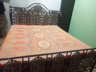 iron bed with mattress