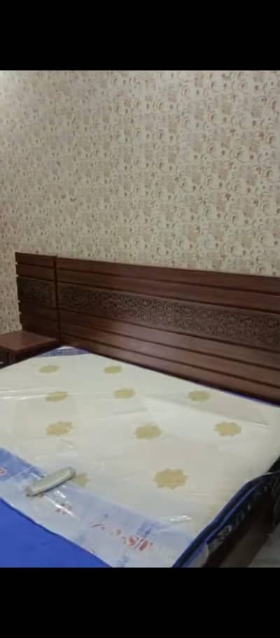 bed with mattress Almirah dresser