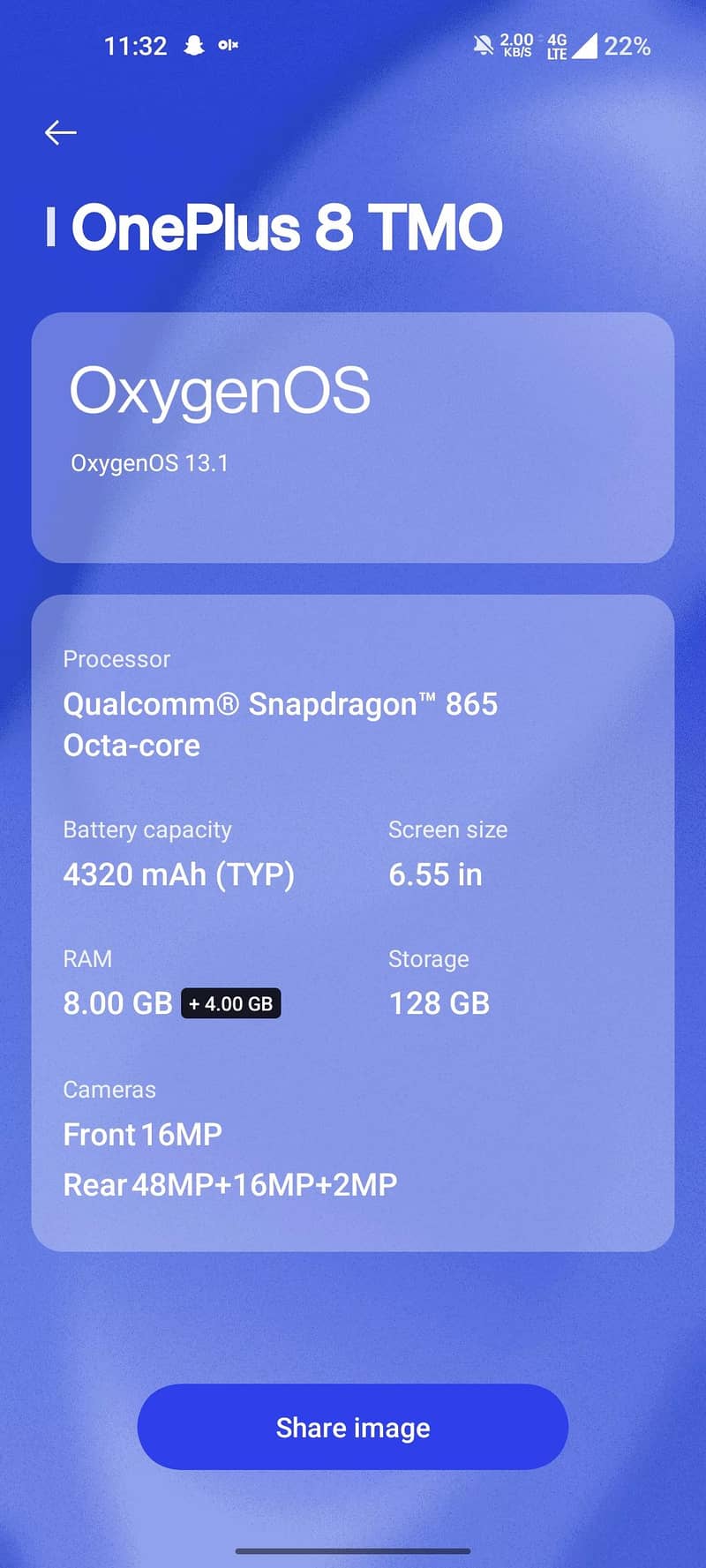 One Plus 8 TMO 0