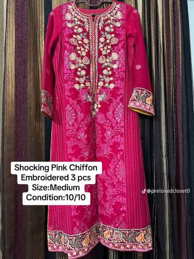 3 piece shaffon suit