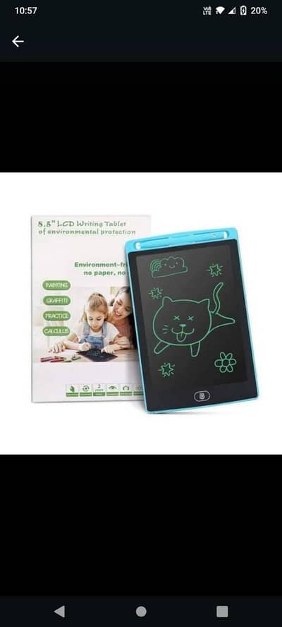 Kids Educational LCD Writing & Drawing Board - Erasable