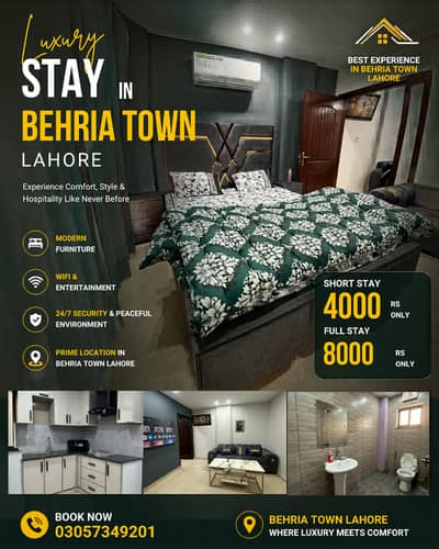 Luxury Apartment for Rent in Bahria Town Lahore | Daily Basis