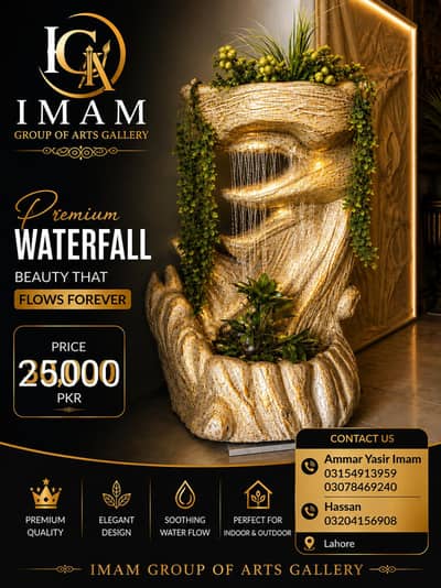 Premium Decorative Waterfall Fountain | Indoor & Outdoor