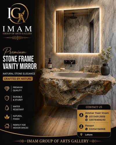 premium Natural Stone Vanity Wash Basin | Luxury Bathroom Sink