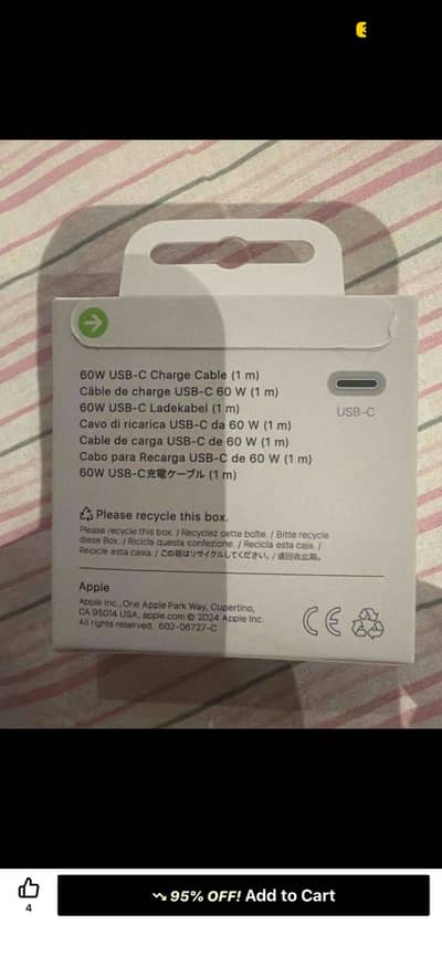 New iphone c type cable