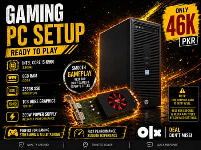 HP Core i5 6th Gen | 8GB RAM | 256GB Kingston SSD | AMD Radeon 8570