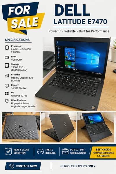 Dell i7 6th gen 8 Gb 256 Gb Ssd
