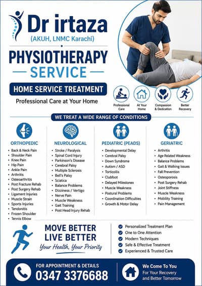 PhysioTherapist Required From All over Karachi