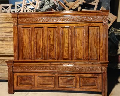 Brand New pure wooden shisham king size bed