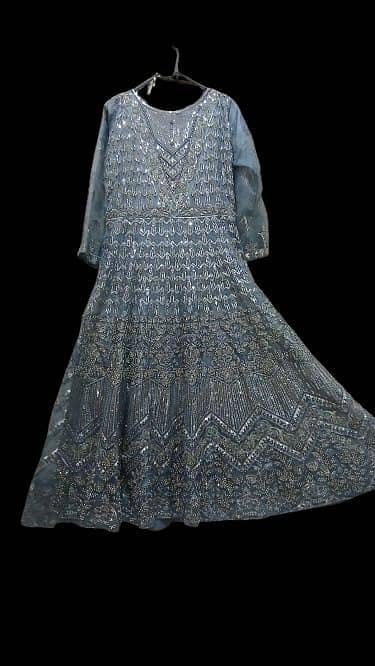 heavy work tissue maxi with joind cane and tissue dupatta with less