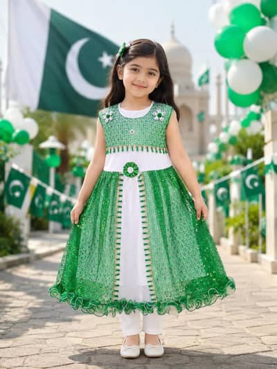 14 August girl fancy frock  and boy for printed shirt and short set