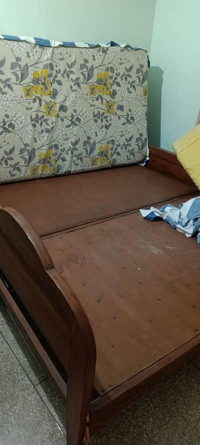 Two single bed shesham