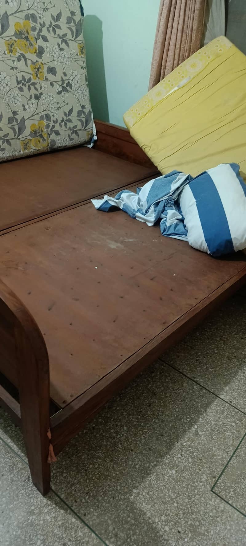 Two single bed shesham 1
