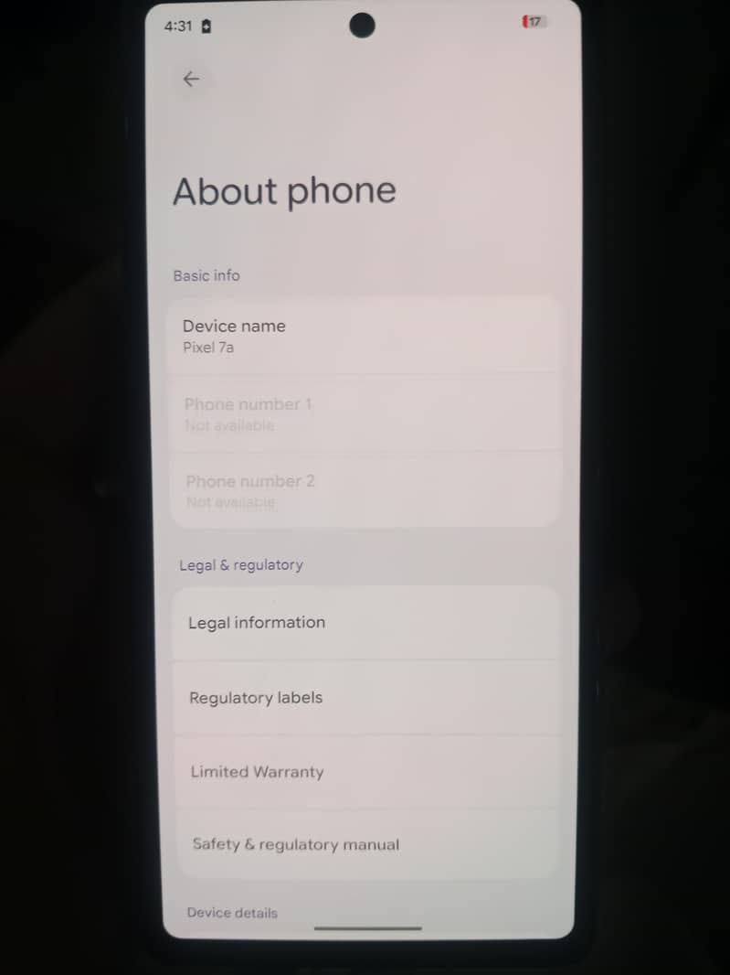 Google Pixel 7a 0