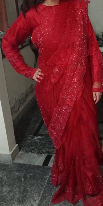 cutdana work saree